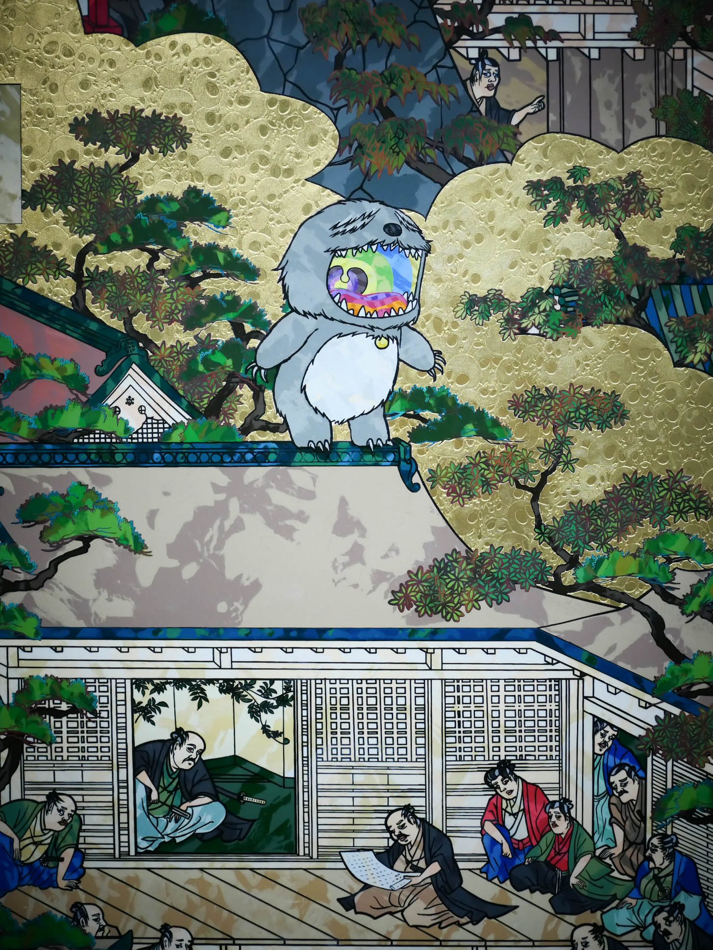 Takashi Murakami. Rakuchū‑Rakugai‑zu Byōbu Iwasa Matabei RIP 10 Takashi Murakami